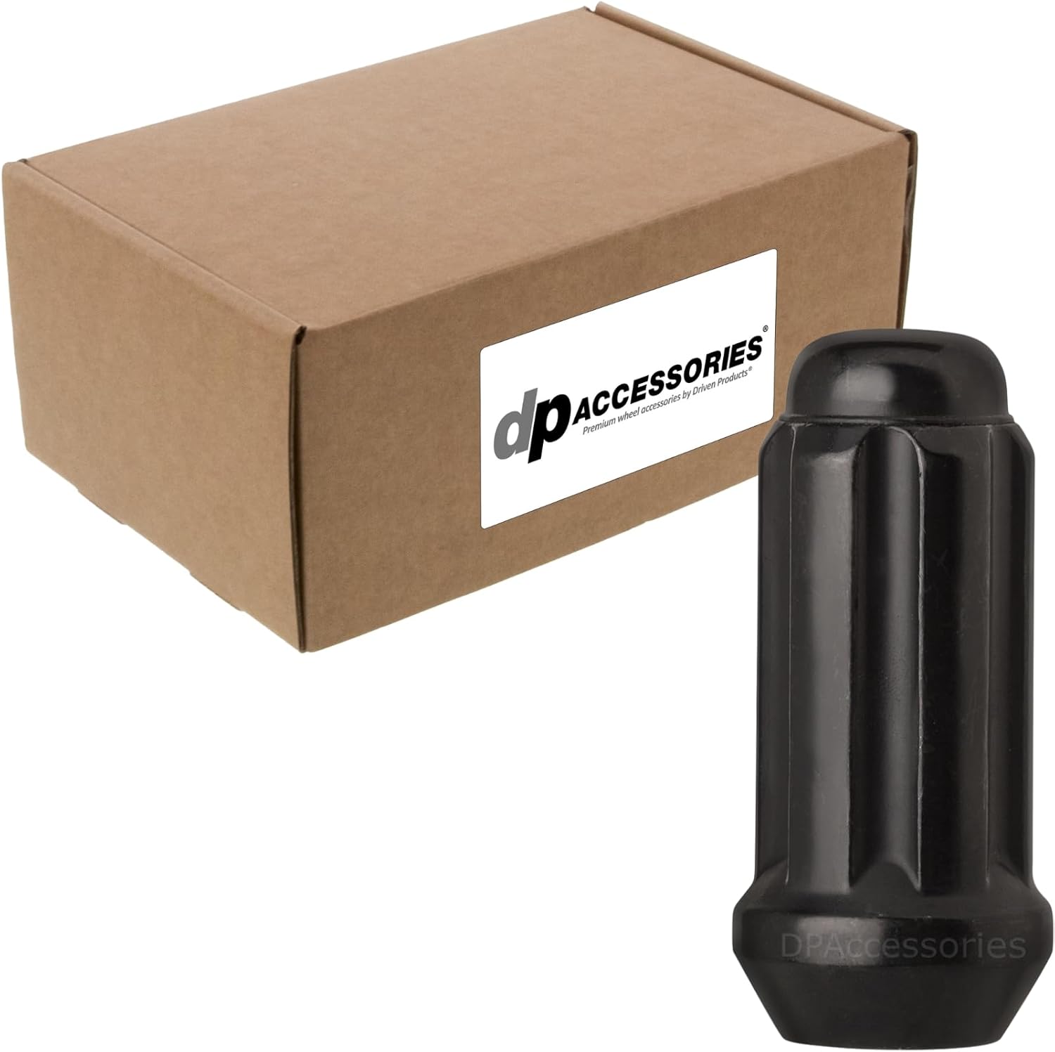 DPAccessories Black 9/16-18 Lug Nuts for Aftermarket Wheels - Closed End Duplex XL Spline Tuner - 51mm (2") Tall - Bulk Box of 80 - D5143P-2305/80