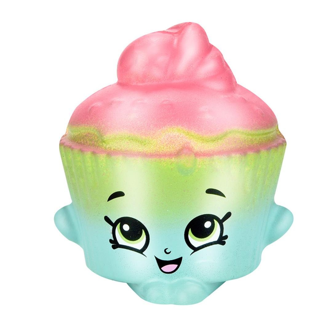 Roysberry - Jumbo Slow Rising Colorful Cream Cake Cup, Cute Stress Relief Toys Ball Super Soft Kawaii Scented Decoration Toys Stress Ball for Adults 3D Puzzle Toys for Kids (Pink)