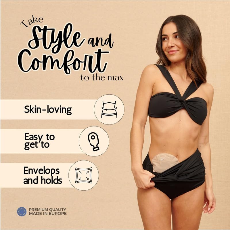 SIIL Ostomy Swimwear for Women, Ostomy Bag Covers Colostomy, Ileostomy, Urostomy Bag Covers for Swimming.