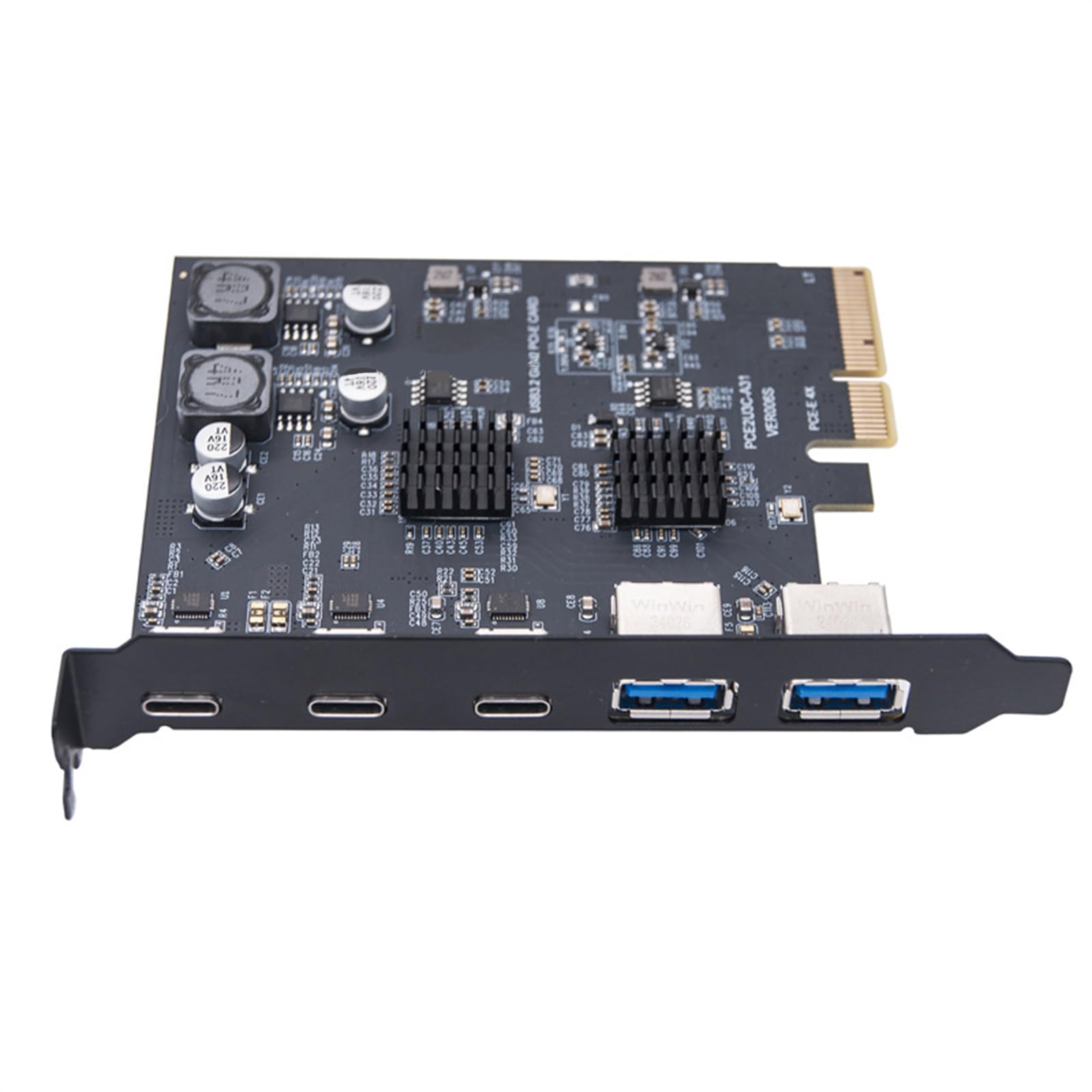 5 Port PCIExpress A USB3.0 Scheda di Espansione Ad Alta Velocità 10Gbps Adattatore di Trasferimento Veloce ASM3142 E VL822 Chip Desktop Computer Accessorio