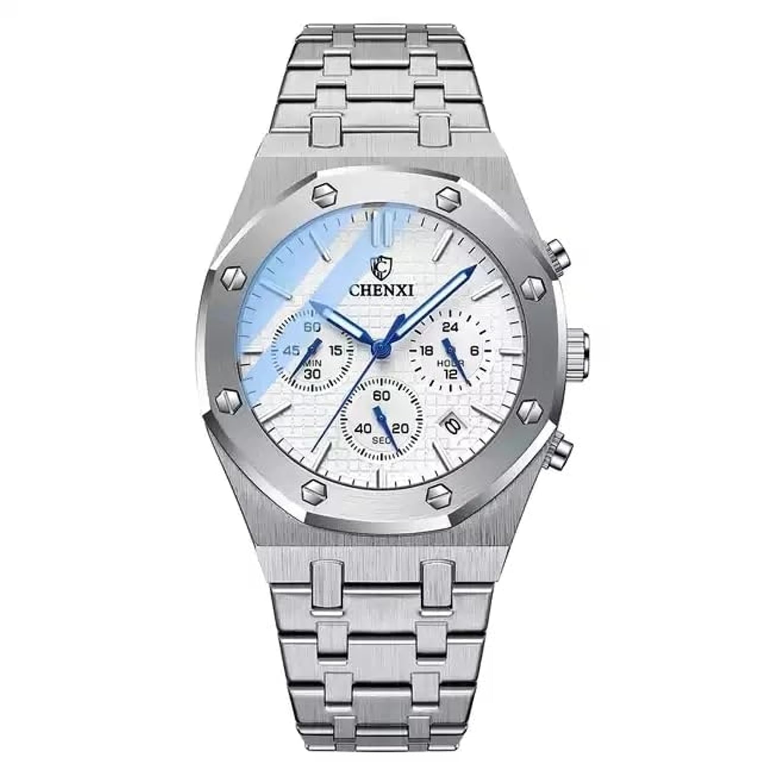 Chronograph Watches For Men's, Full Stianless Steel & Waterproof Watch