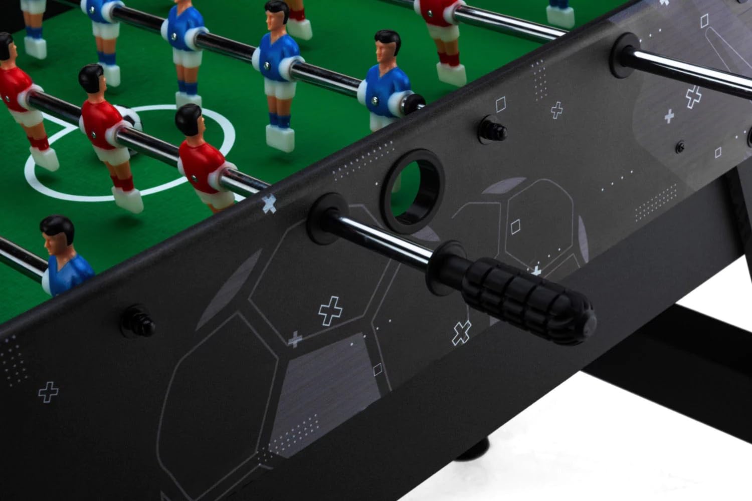 Calcio biliardino, calcio balilla per bambini e adulti, 139 x 60 x 80 cm, con 2 palline, tavolo da calcio con 22 giocatori, contatore