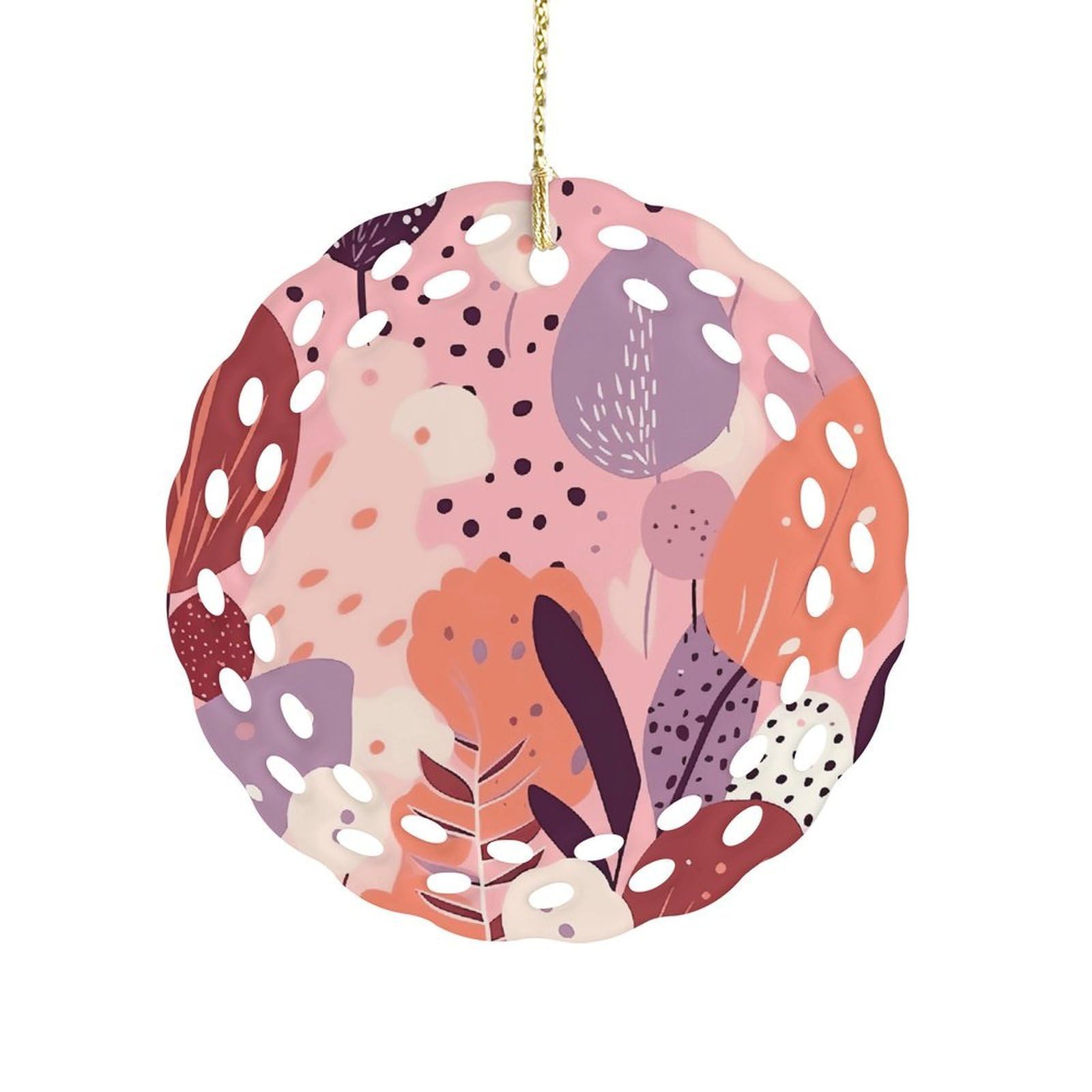 Wsoihfec Women's Style Round And Colorful Flowers Hanging Ornament 3 Inch Round,1-Pack,Xmas Decor -Two-Sided Printed,Friend Ornament Gifts For Friends Coworker Sisters