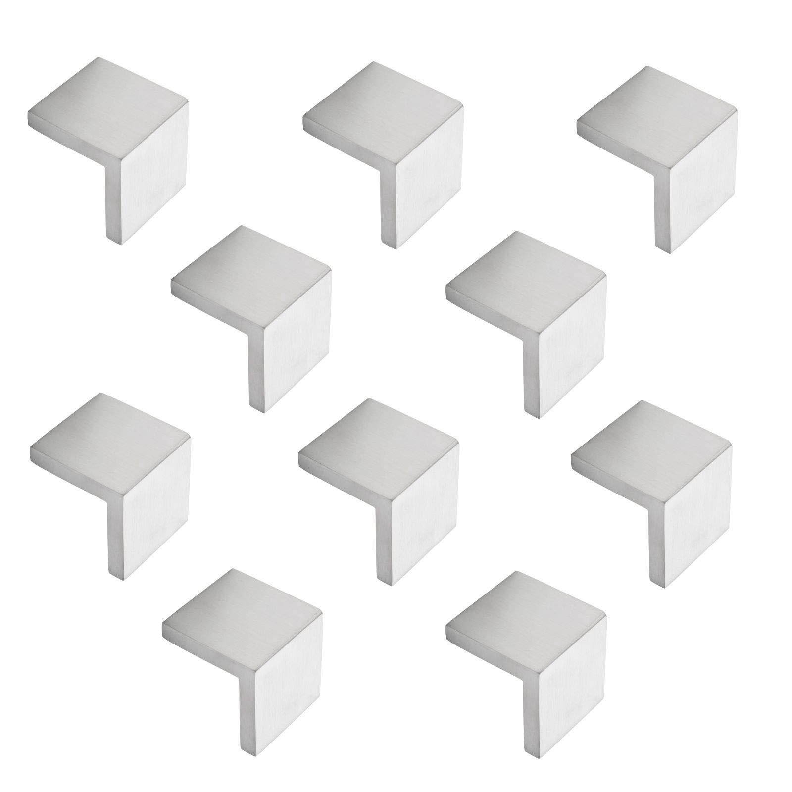 SOTECH 10x Möbelknöpfe NORTHAMPTON Länge 40mm Höhe 40mm Edelstahl gebürstet