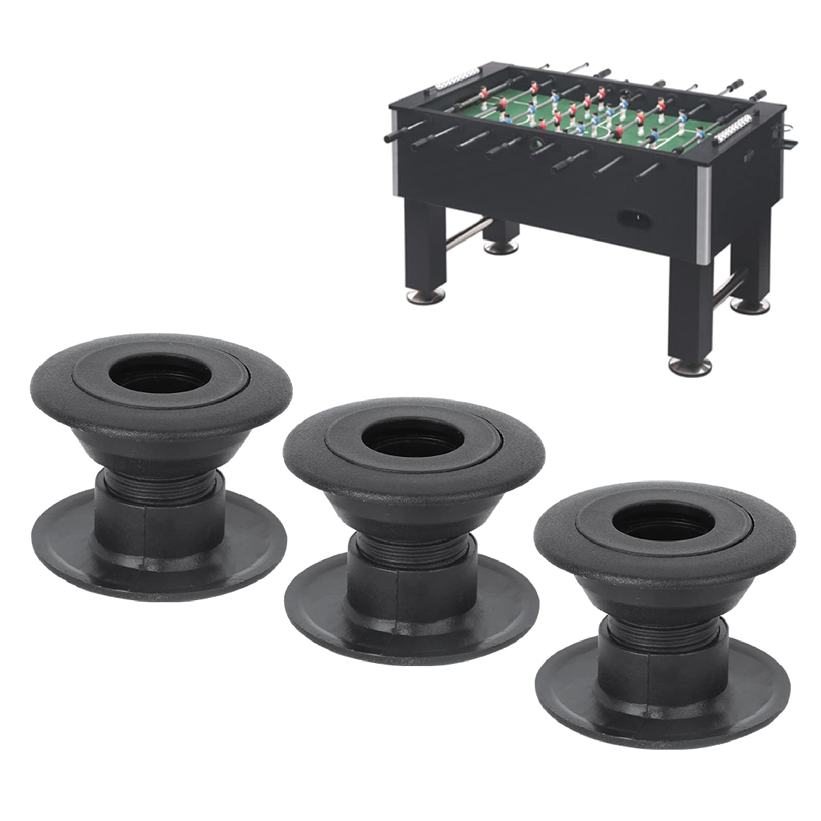 10 Paia Ricambi Calcio Balilla, Diametro Interno 16mm Cuscinetti Calcio Balilla Altezza interna regolabile 23-34mm Boccole per Biliardino con Sfere in Acciaio Parti di Riparazione