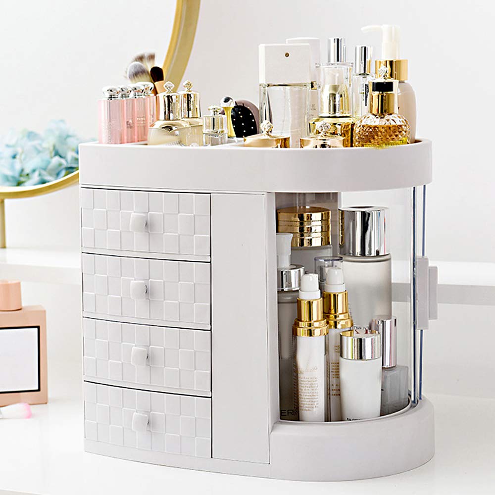 4 livelli di rotazione multifunzionale trucco organizzatore cosmetici stoccaggio scaffali strati