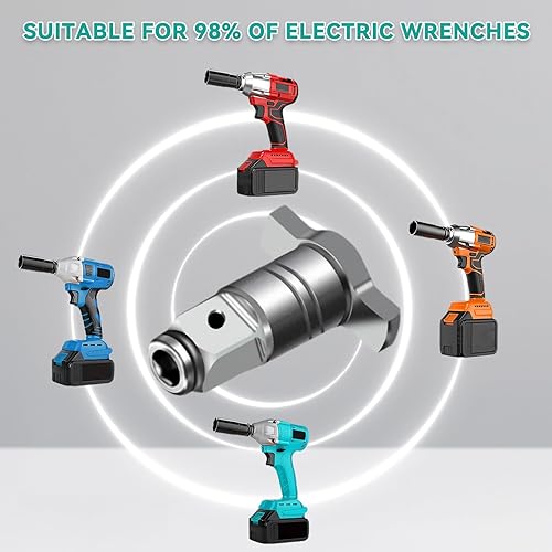 Miniatura 6 de MOONDKIST 2 piezas de llave eléctrica de 18 V, pieza de llave de impacto eléctrica sin escobillas, eje de llave inalámbrica de doble uso
