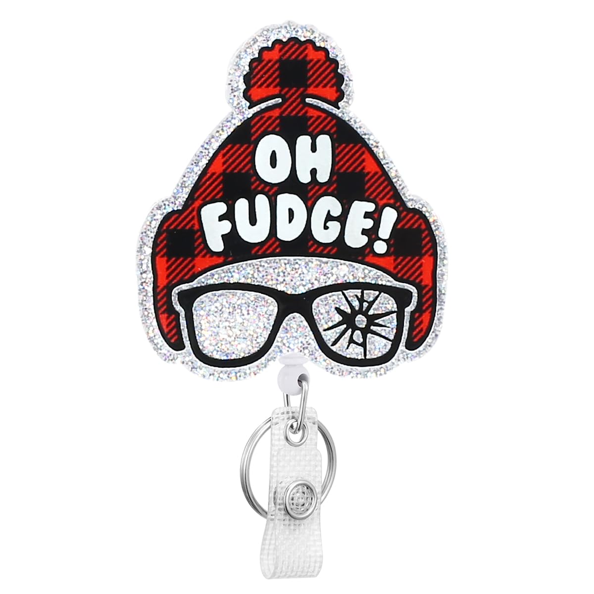 christmas Badge Reel Retractable Badge Holder with christmas Clip for Nurse Doctor Office Worker ID Card Accessories