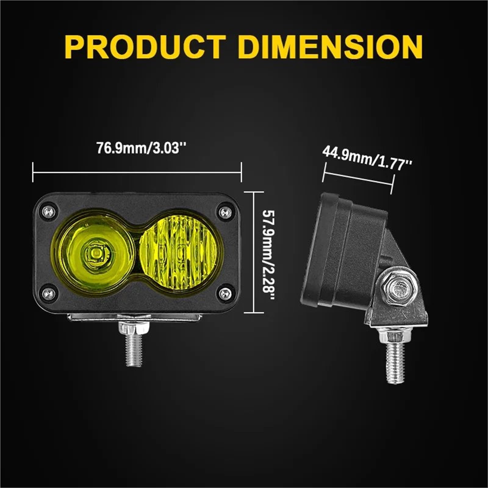 LED Fendinebbia Faro Da 3 Pollici Faretto Bianco/giallo Flood Led Pod Combo Per Camioncino Per Moto Suv 4X4 Faro Moto