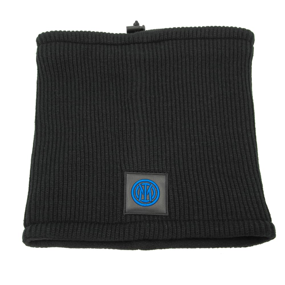 Chauffe-cou en maille avec patch cuir élégant modèle 153464