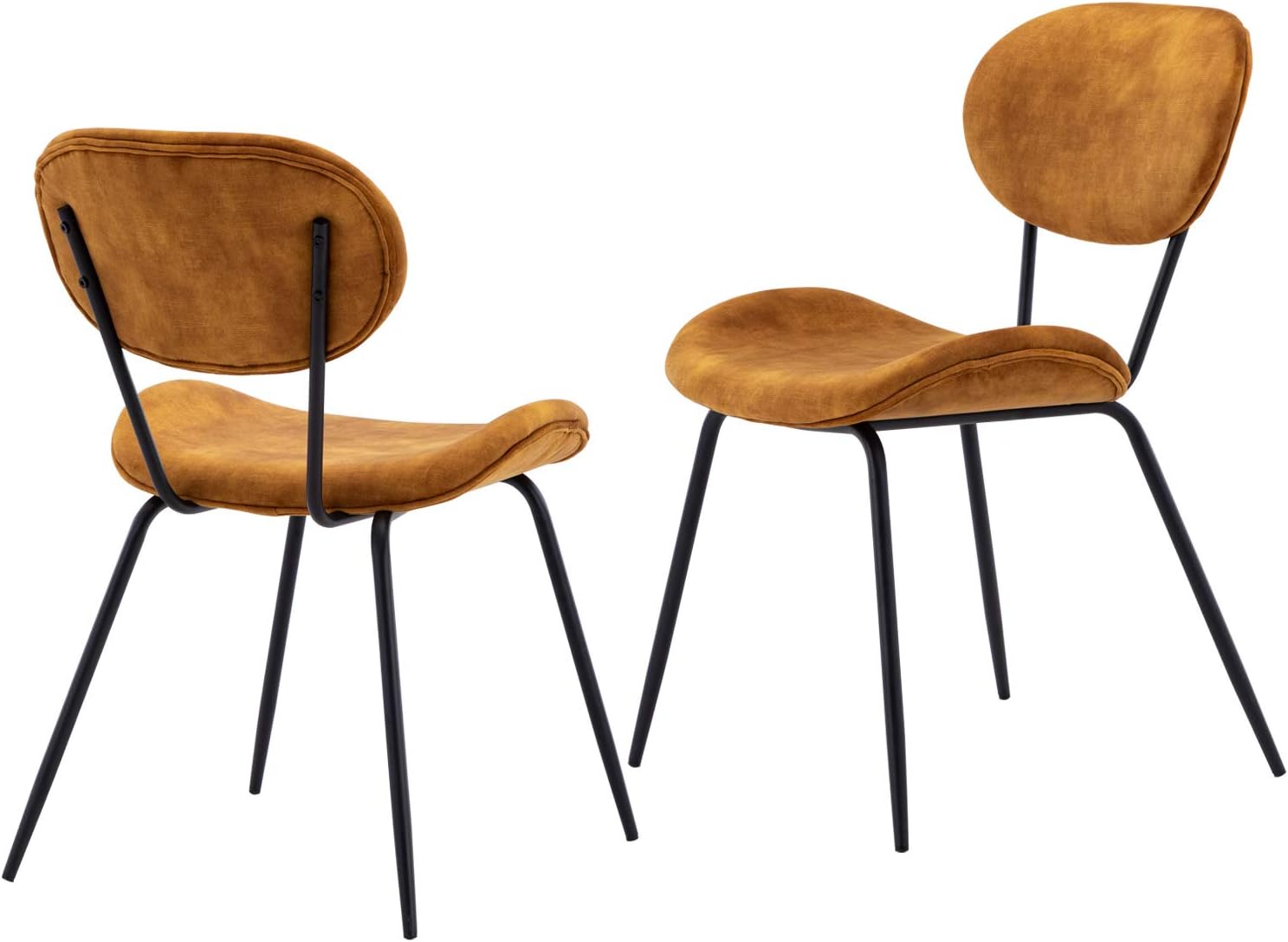 Kmax Modern Dining Chairs Black Metal Legs, Mid Century Dining Room Chairs Kitchen