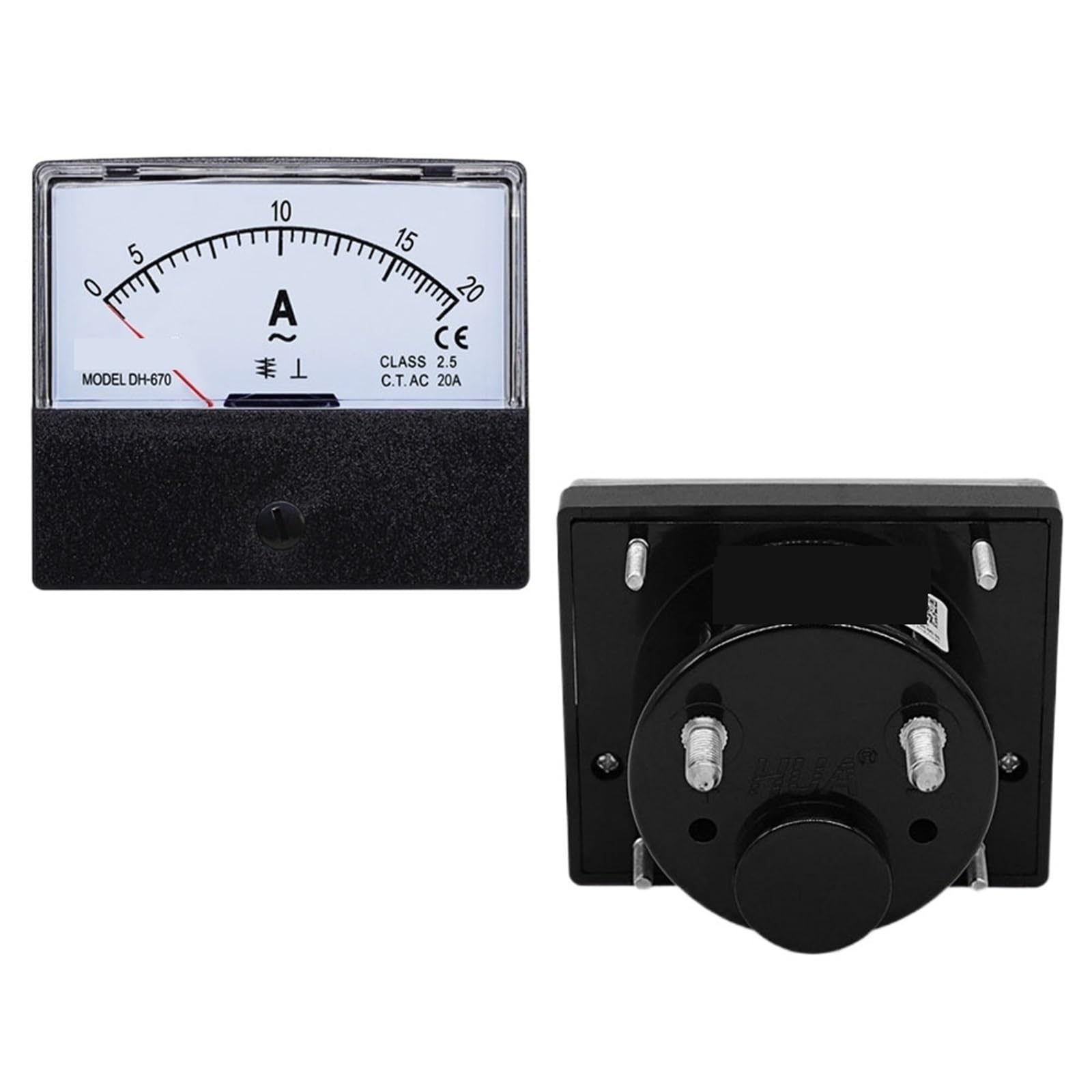 Medidor de corriente CA DH-670, puntero de panel, 1A, 2A, 3A, 5A, 10A, 15A