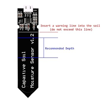 10PCS Capacitive Soil Moisture Sensor Analog Output Corrosion Resistant Soil Moisture Detection Module for Arduino Raspberry pi