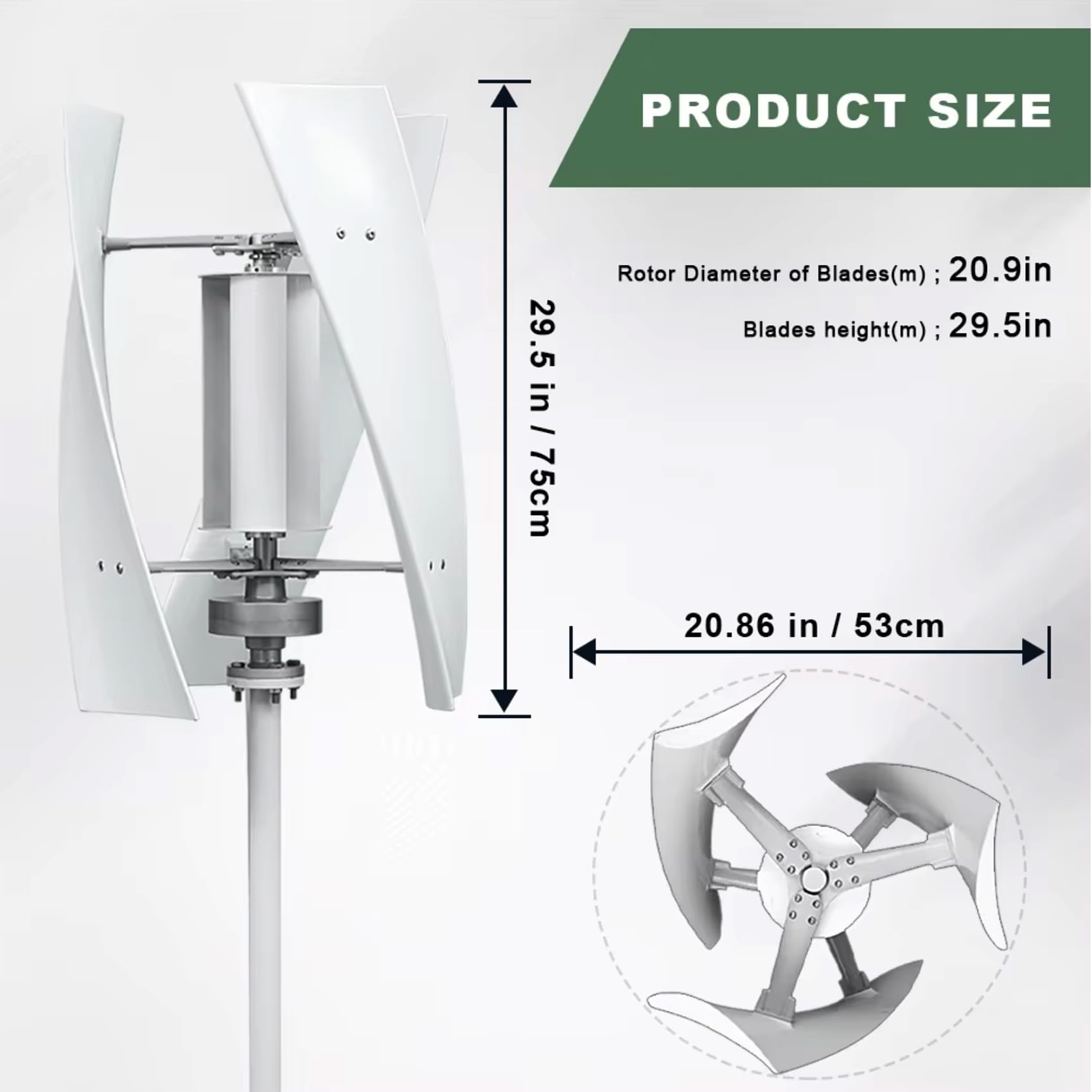 Turbina Eolica Piccola 8000W-12000W a 3 Pale