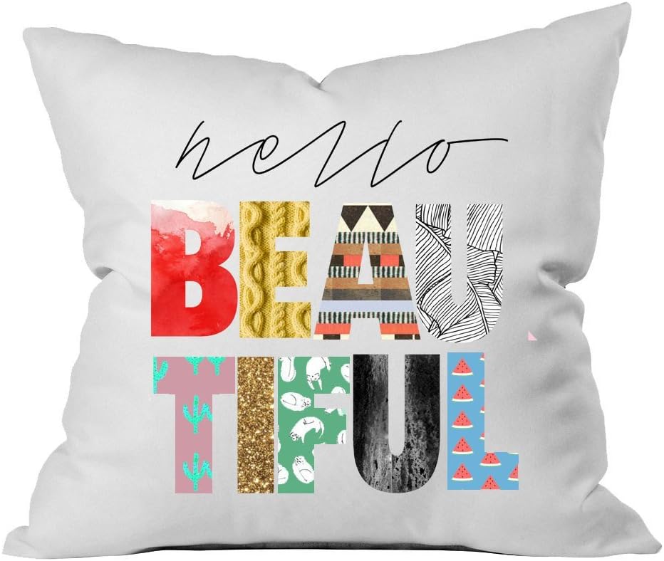 hello beautiful pillow