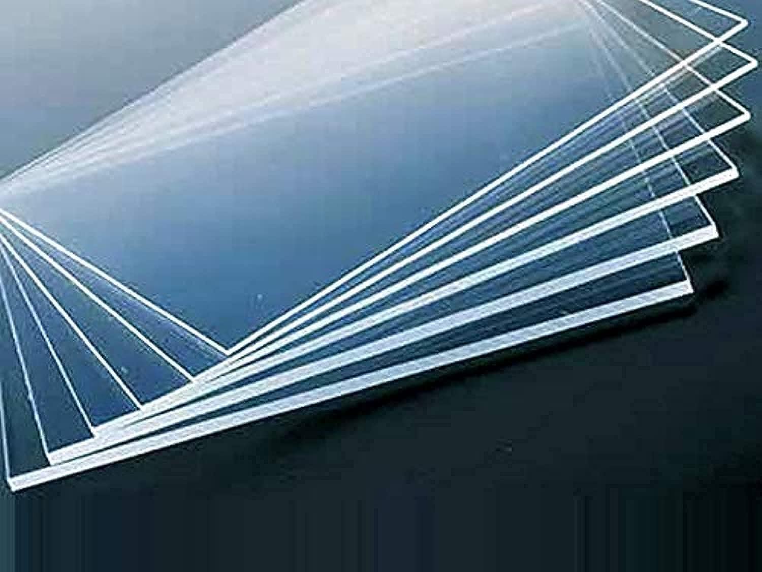 BIGIMALL Acrylic Sheet 2 mm Plexiglass (Transparent, 12x 12in)