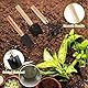 Gartenwerkzeug Set Klein, 6 Stück Mini Gartenschaufel Klein Gartengeräte Set, Mini Holzgriff Handheld Gartenwerkzeugen Schaufe für Pflanze, Bonsai, Topfblumen, Umpflanzen und Erde Auflockern