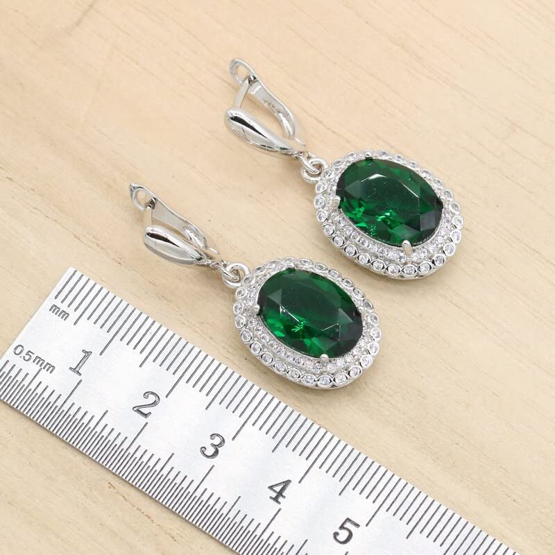 Calkkrer 3-stuk zilveren sieradenset voor dames, strassketting, oorbellen en armband, statement-ketting en armbandset, parelsieraden voor bruiloft