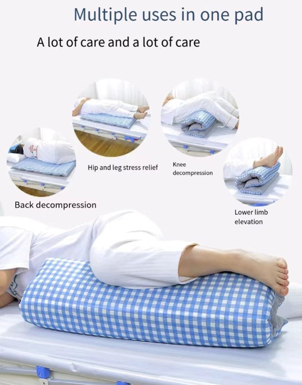 BLUEZY Colchón Antiescaras, Almohada Antiescaras Cojín Que Evita Las Escaras Transpirable Ligero para Dispersar La Presión Corporal para Ancianos Postrados En Cama, Impermeable
