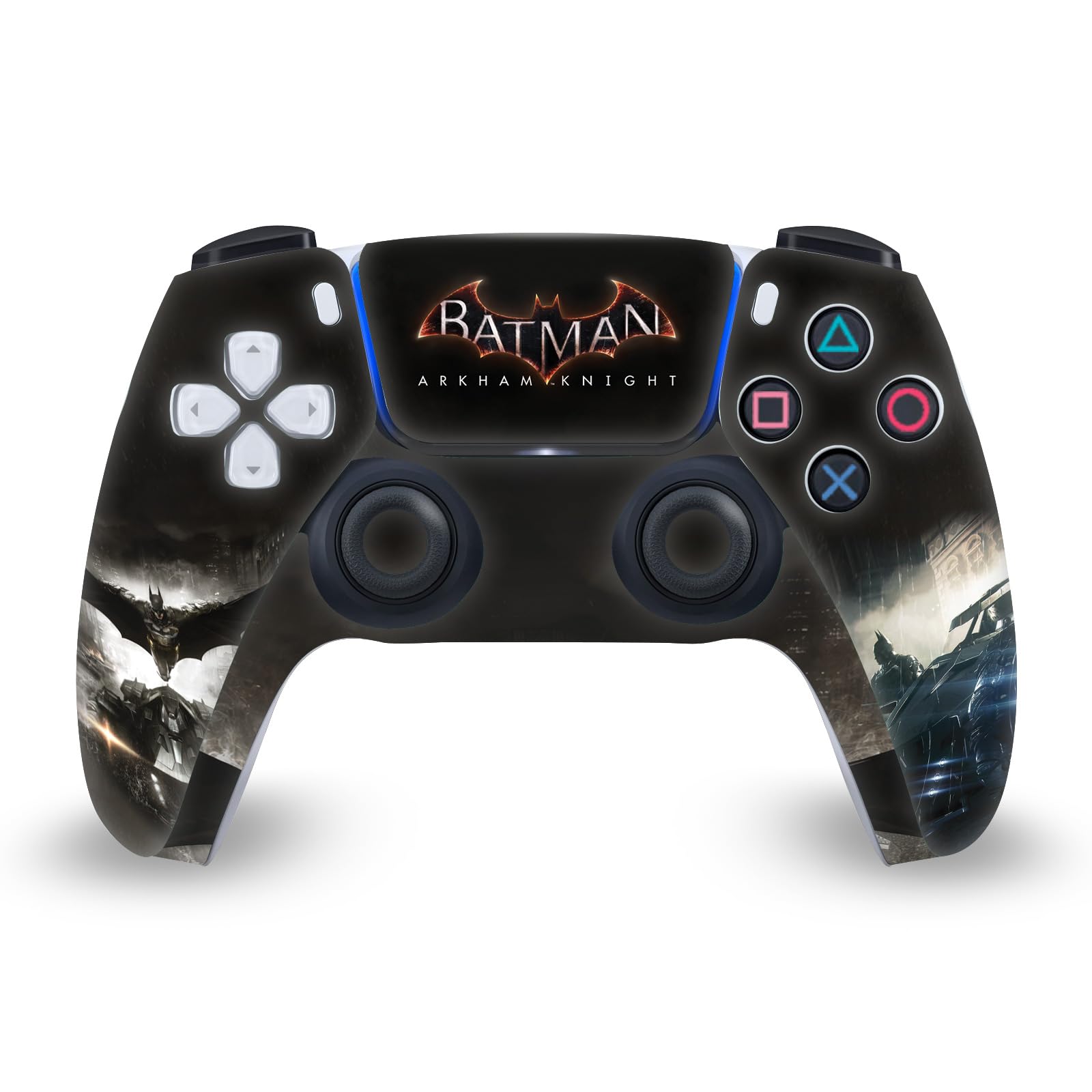Head Case Designs Calcomanía de vinilo con licencia oficial de Batman Arkham Knight Key Art Graphics para juegos, compatible con Sony PlayStation 5 PS5 Slim Disc Edition Console y controlador