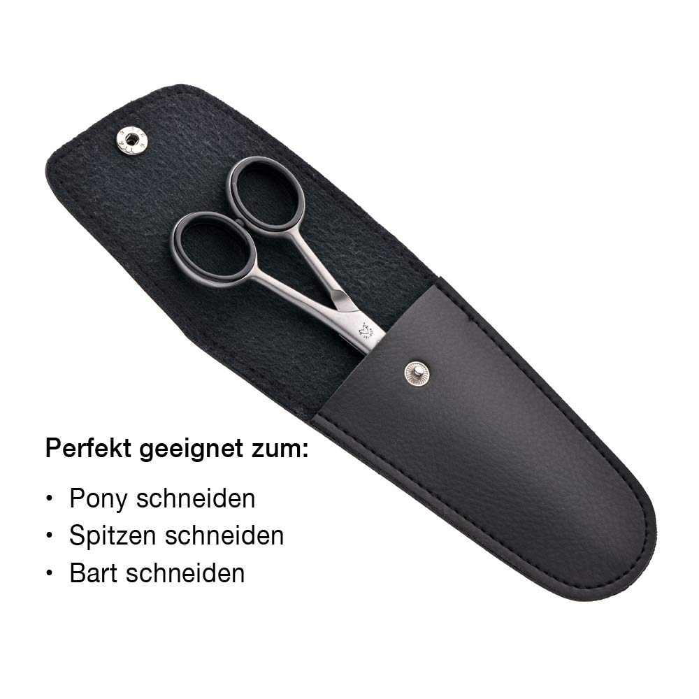 OTTO HERDER FRISEURSCHERE - Haarschere Friseurschere aus Solingen 5" rostfrei mit Mikrozahnung - Professionelle Friseur Schere für Damen und Herren- Fingerhaken abschraubbar