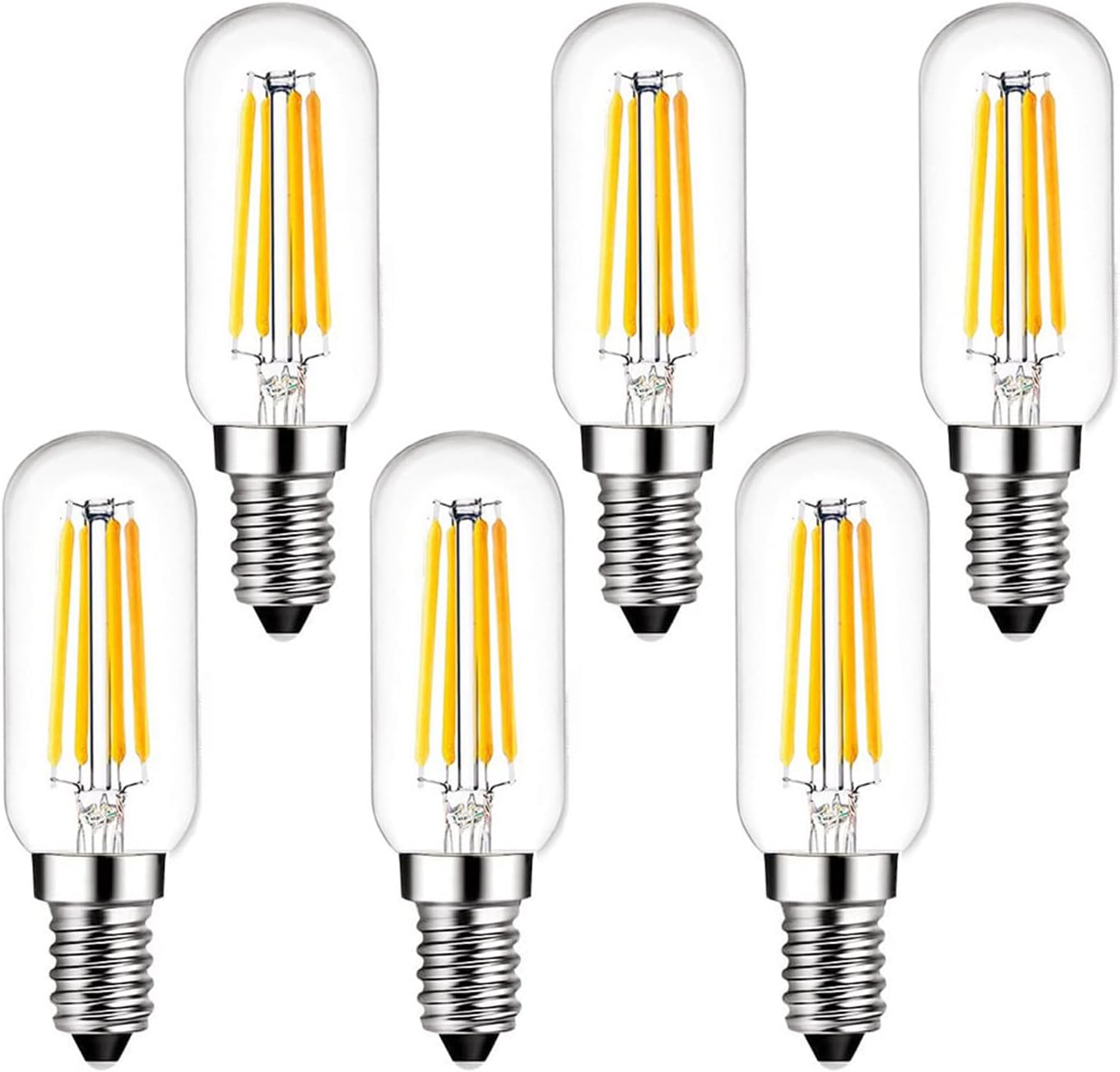 SHUWDKAR E14 LED Bulb Dimmable European Base 40 Watt Equivalent 400LM Soft White 3000K, Vintage LED 4W E14 Light Bulb, 6 Pack