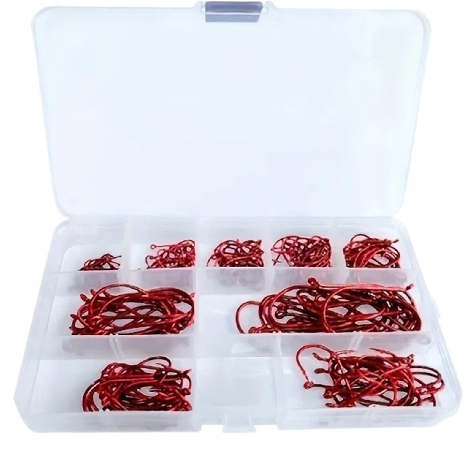 Anzuelos de Pesca 180 Juegos de Cajas anzuelos Pesca Pulpo Rojo, con 9 Modelos Diferentes, Cada Modelo Contiene 20