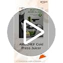 Image of AMZCHEF Juicer Machines - Cold Press Slow Juicer -Masticating Juicer Whole Fruit And Vegetable - Delicate Chew No Need To Filter - Bpa Free Juice Extractor With 2 Cups And Brush (Grey), 150 Watts