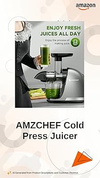 misato　ブラック&マスタード AMZCHEF Cold Press Slow Masticating Juicer