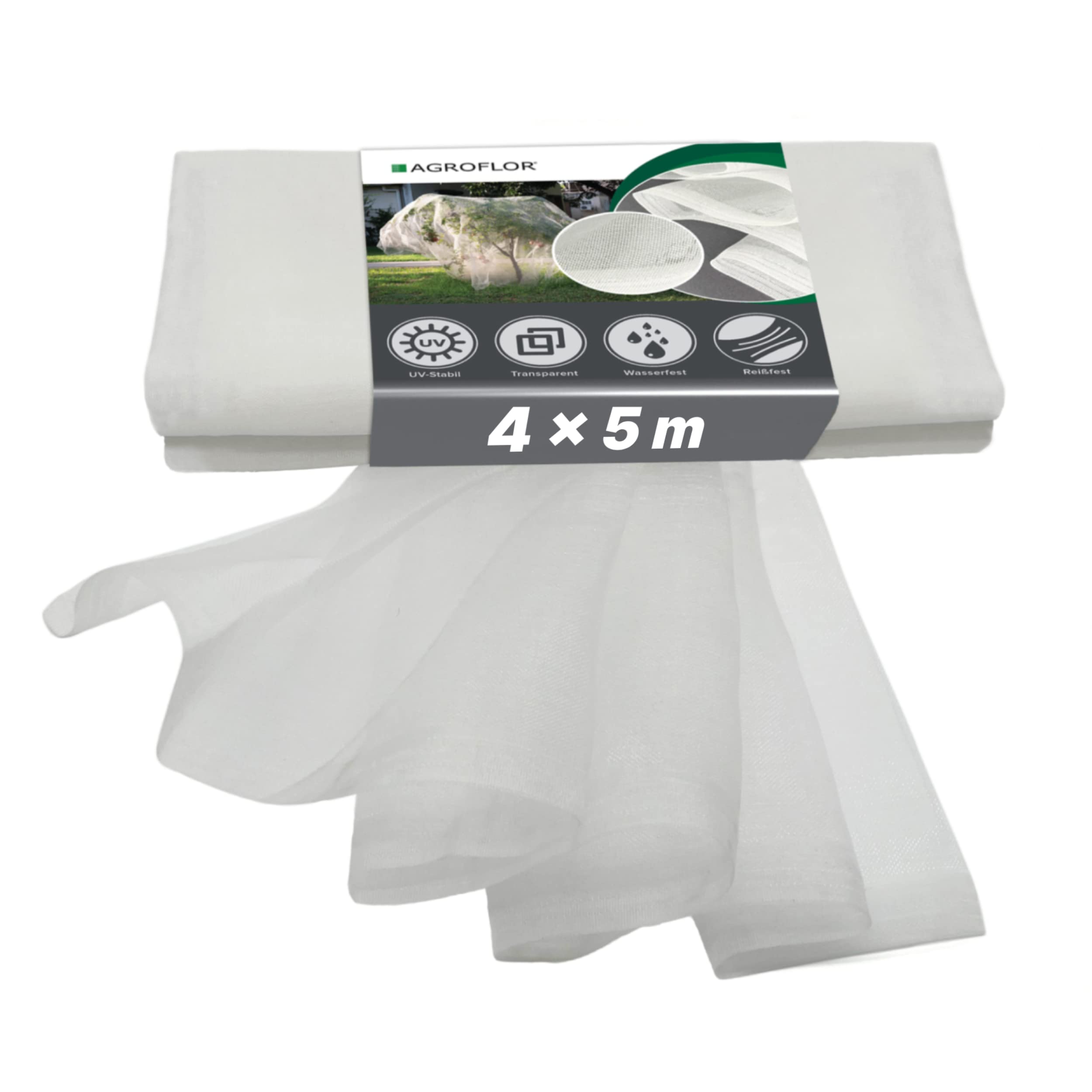 Filet Anti Insectes, Taille : 4 x 5 m, Contre la Mouche du Chou, la Mouche de la Cerise, Insectes & parasites, Maille 0,8 x 0,8 mm