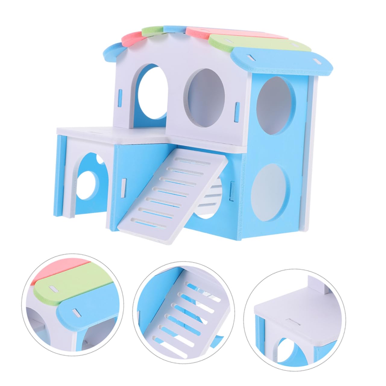 BESPORTBLE 8piezas Casa De Cobaya De Doble Capa Refugio Decorativo para Hámster Accesorio Resistente y Duradero para Roedores para Ejercicio