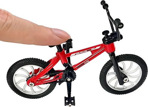 Miniatura 6 de Mini juguete de bicicleta de dedo - Modelo de bicicleta de montaña de aleación con herramientas, piezas móviles, regalo para niños y coleccionistas