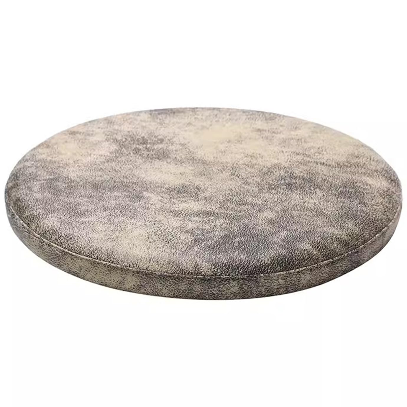 MOODMUSE Round Chair Cushion,Leather Seat Pad For Round Chairs,12/14/16/18 Inch Round Seat Cushions,4.5cm Thick Memory Foam Chair Cushion,Waterproof And Removable Cover(Khaki gray,45cm/18in)