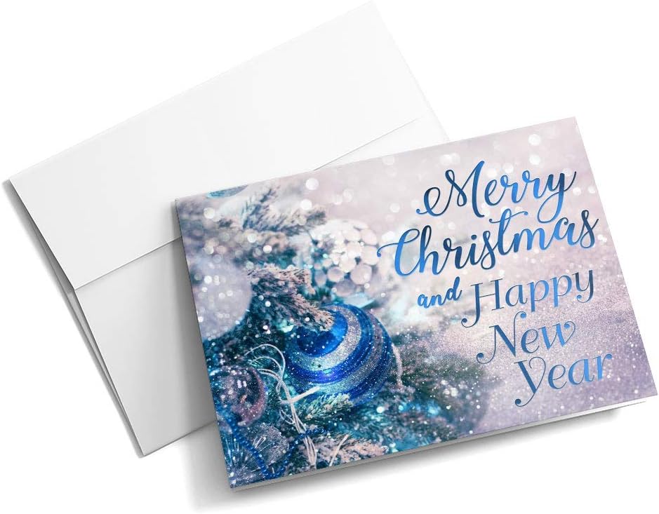 The Christmas Sapphire - Christmas Cards | 25 Standard Greeting Cards with Your Custom Message and Envelopes | Printed in the USA