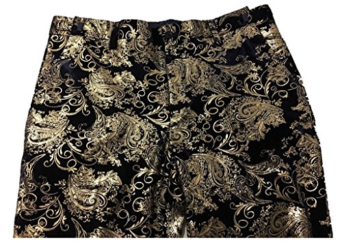 MOGU Mens Luxury Gold Dress Pants with Expandable Waist4