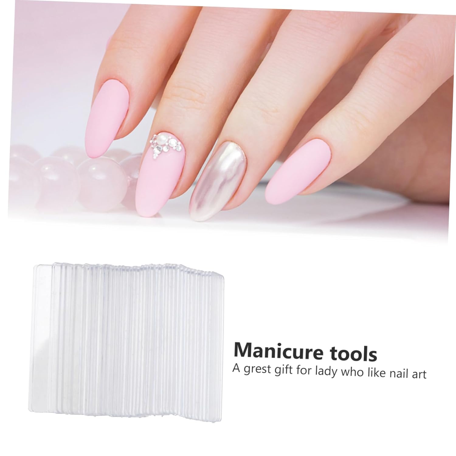 NOLITOY 3sets Nail Polish Organizer Nail Display Stand Plastic Tip Stand 100pcs*3