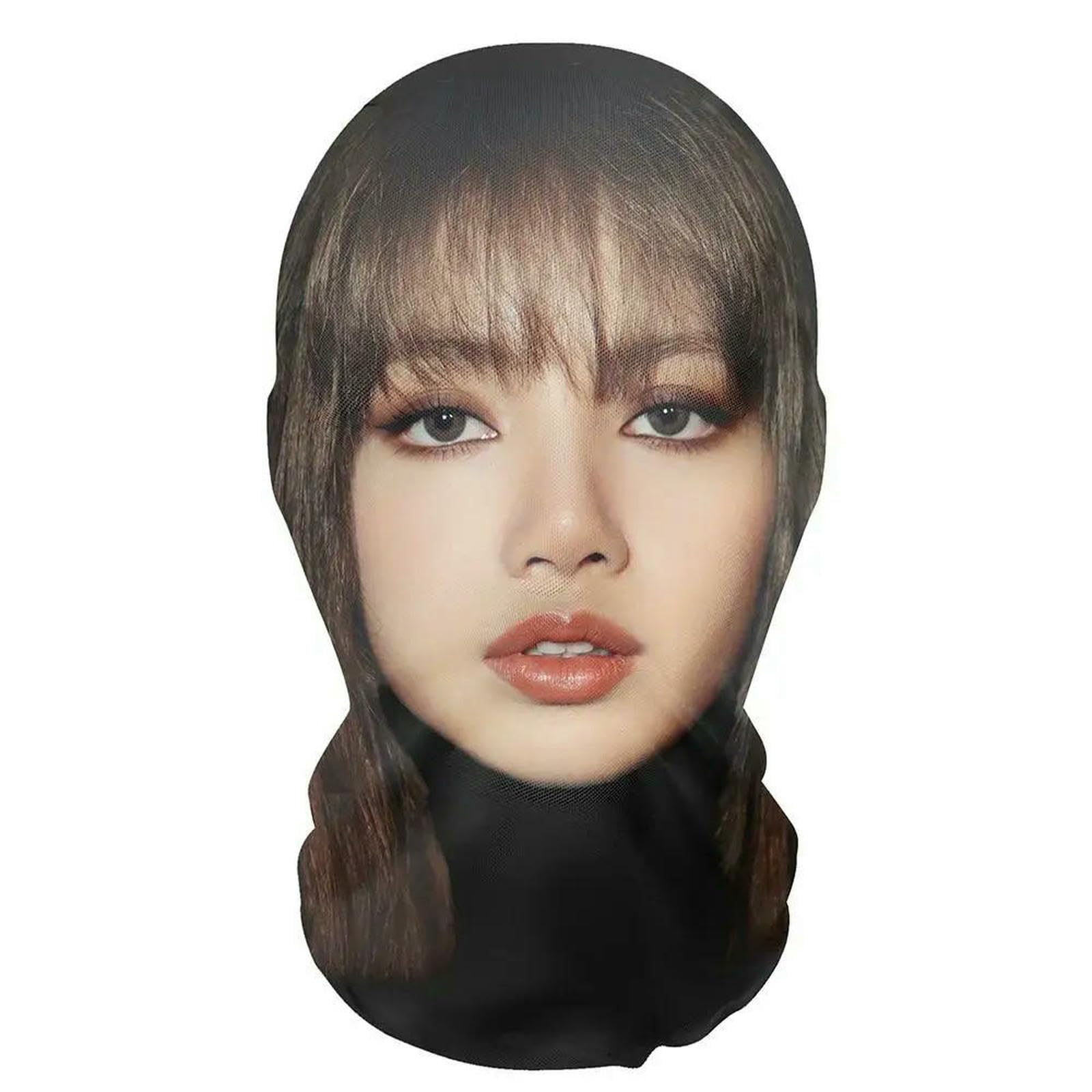 Gyios Bucket Hat Full Head 3d Printed Mask Elastic Mesh Funny Cosplay Headgear Breathable Unisex Party Festival Costume Fashion Headwear-20
