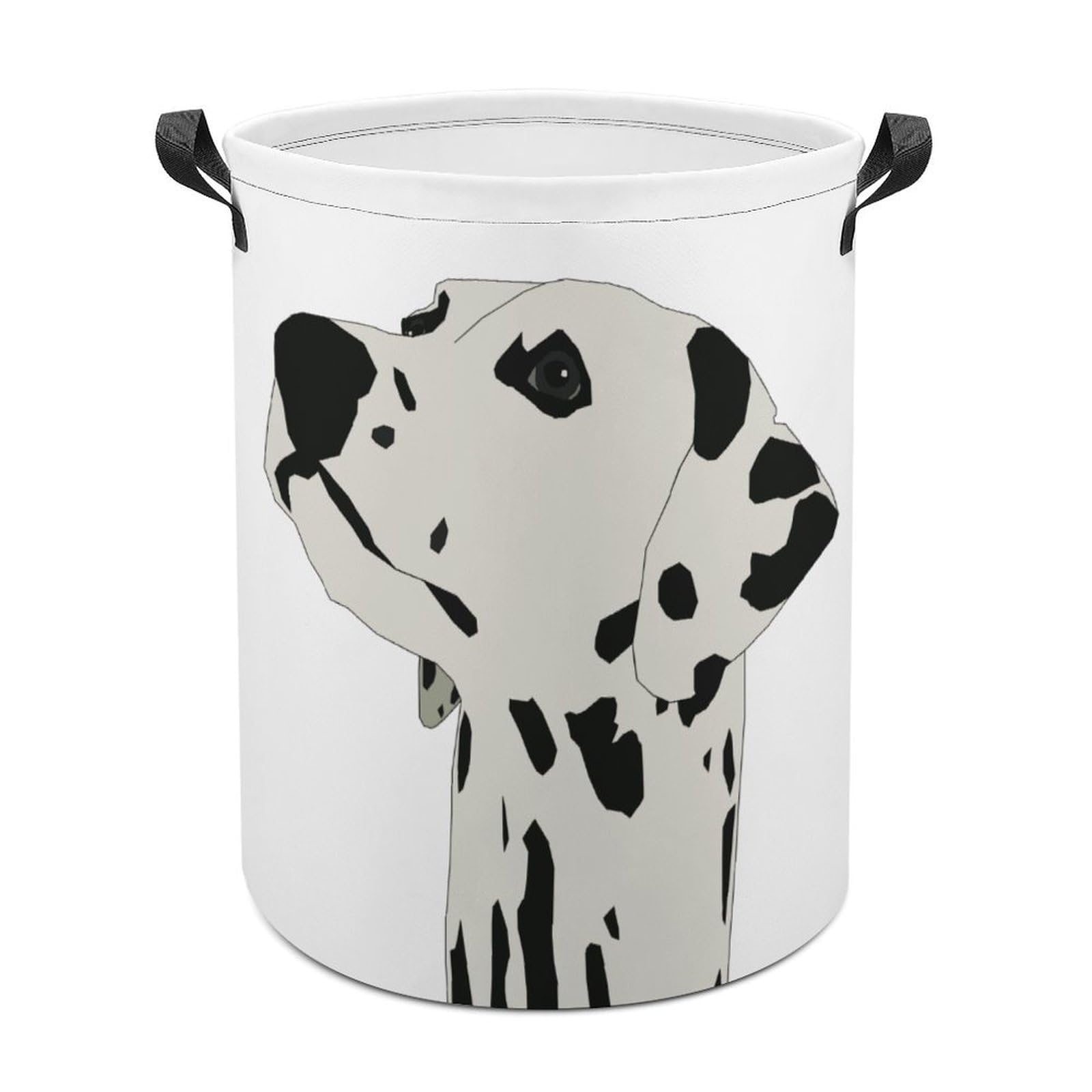 MHYRAC Laundry Hamper, Cartoon Dalmatian Laundry Basket, Washing Basket with Handle