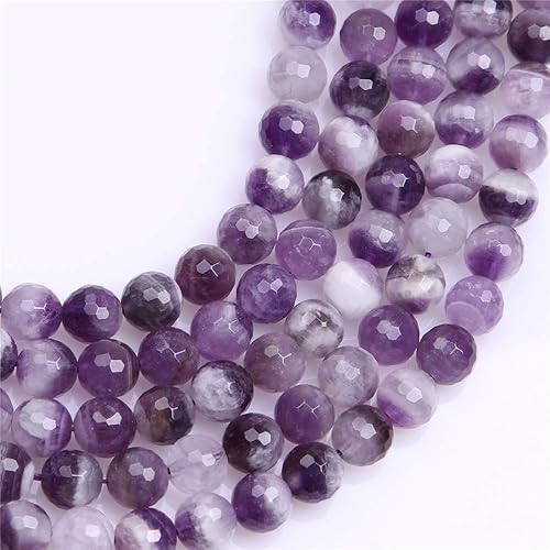 Miniatura 3 de JOE FOREMAN Cuentas de amatista para hacer joyas, piedras preciosas naturales, semipreciosas, redondas, color mixto, 15 pulgadas, Piedra