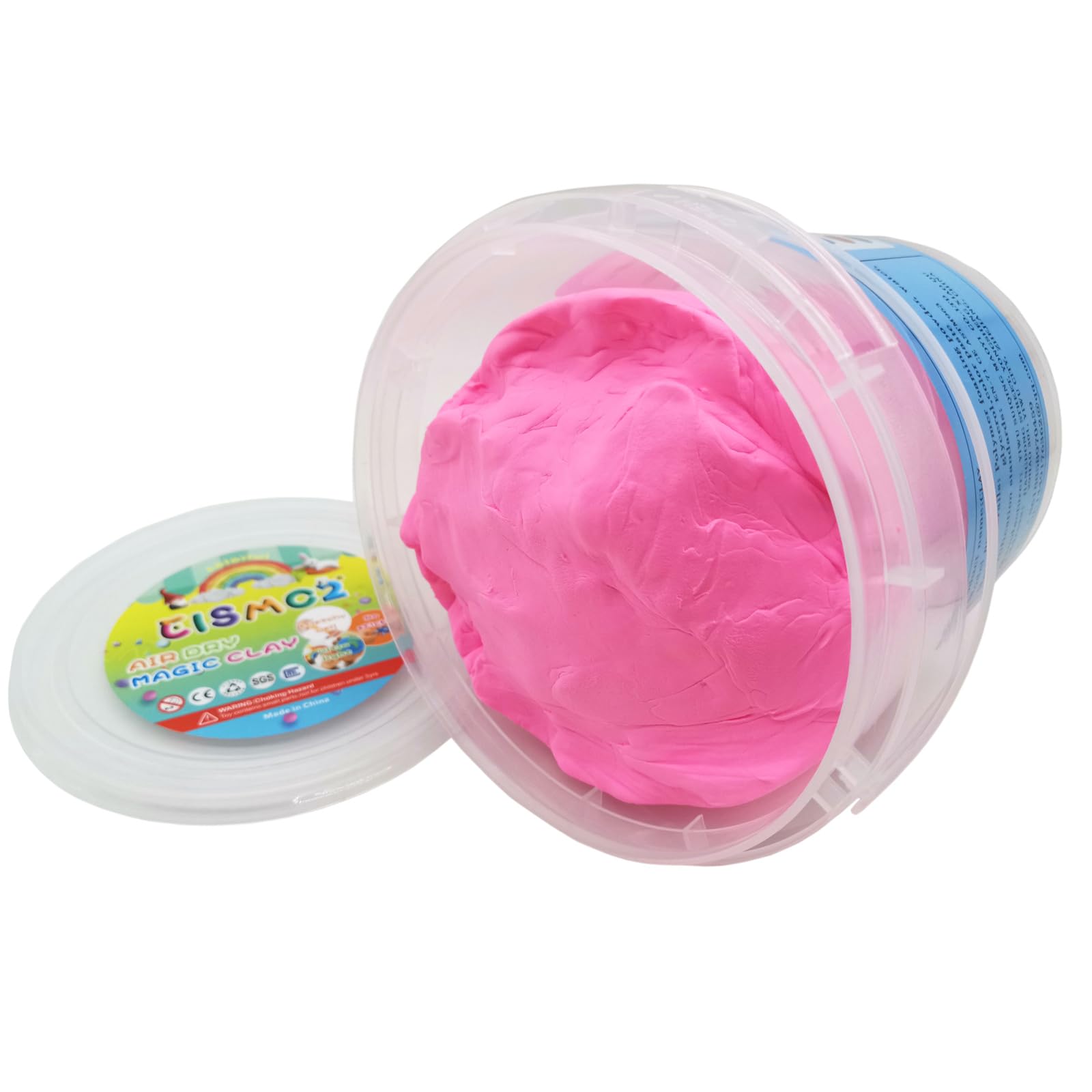 Air Dry Modeling Clay 10.5 oz Ultra Light Magic Clay DIY Moulding Dough Primary Colors for Kids Art Craft Kit (Dark Pink)