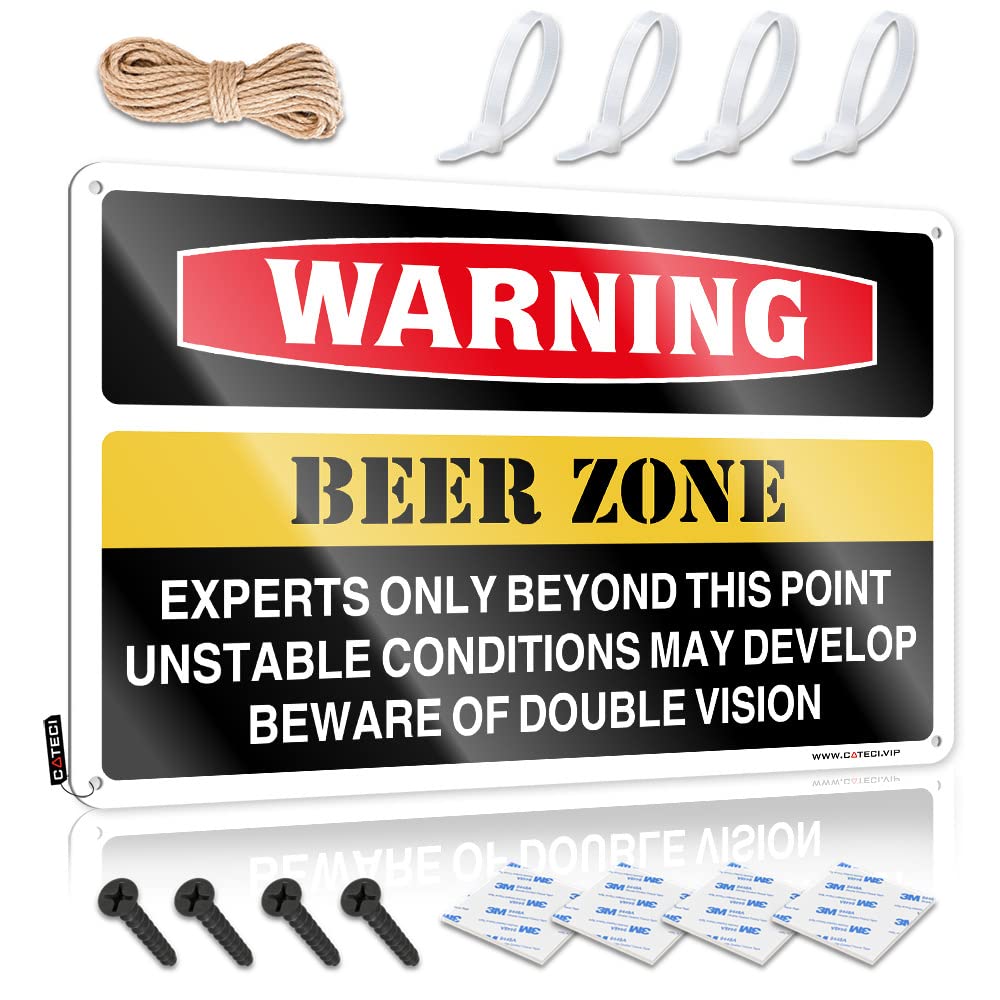Crazy Poster, Prints Gift For Camper Warning Beer Zone | Farmhouse Hunting Decor(20X30CM)