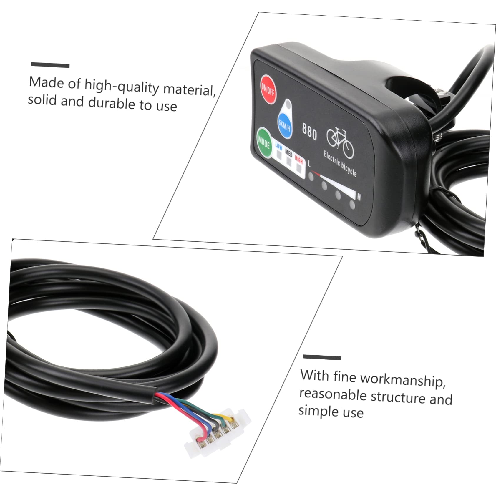 YARNOW 2pezzi Bike Display Panel Controller Per Biciclette Elettriche Facile Installare Resistente e Stabile Accessorio Per Mountain Bike