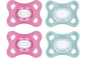 MAM Comfort Pacifiers for Newborn Girls (3-12 Months, Pack of 2)