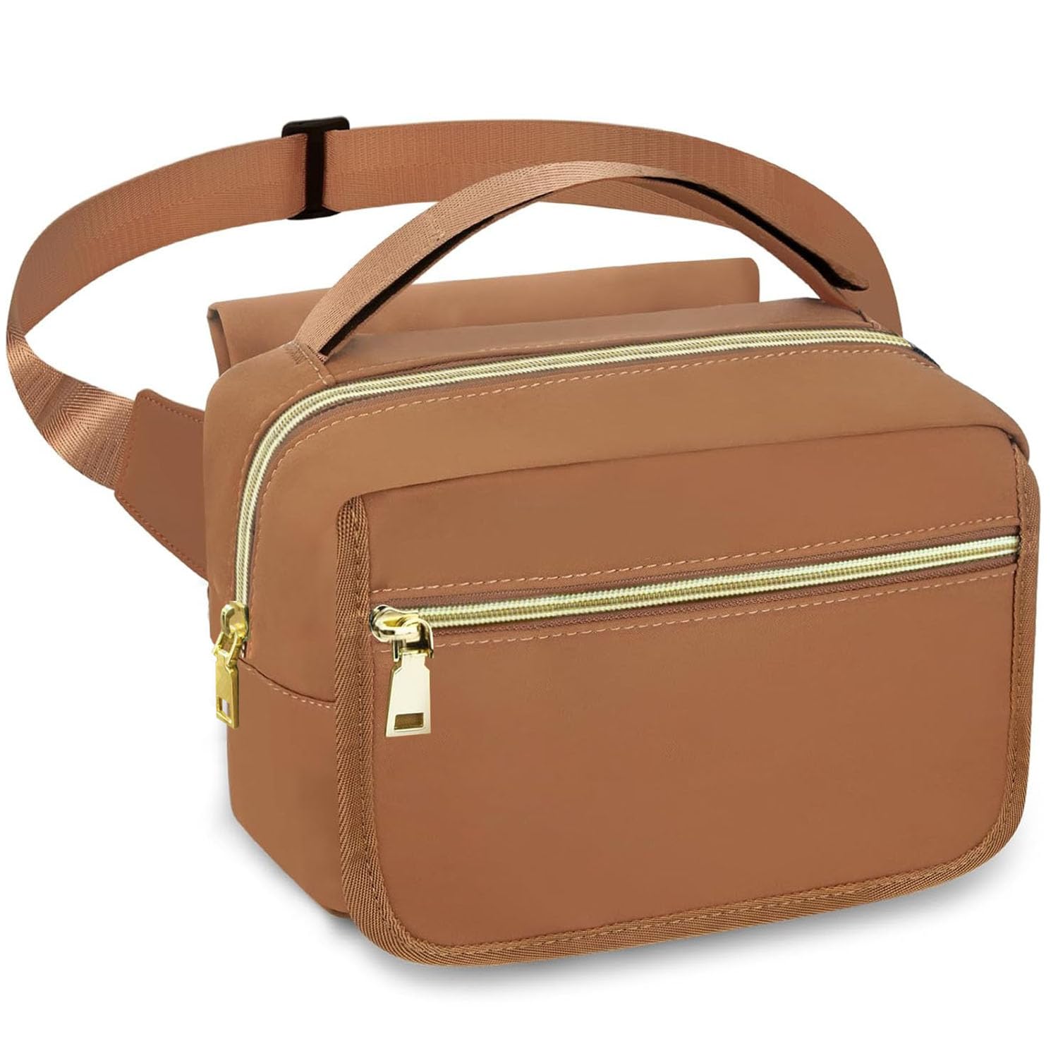 printe Kleine Wickeltasche mit tragbarer Wickelunterlage, Crossbody-Tasche für Damen, mit Feuchttüchertasche für Reisen, Kinderwagen-Windel, lustiger Rucksack, Braun
