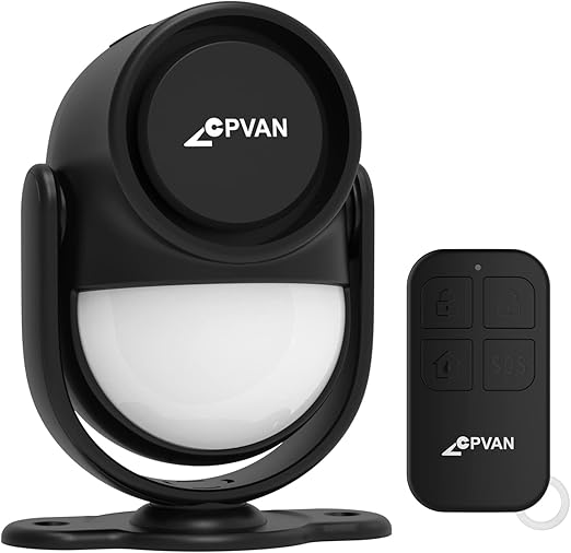 CPVAN Indoor Motion Sensor Alarm with Siren, Wireless Infrared DIY PIR