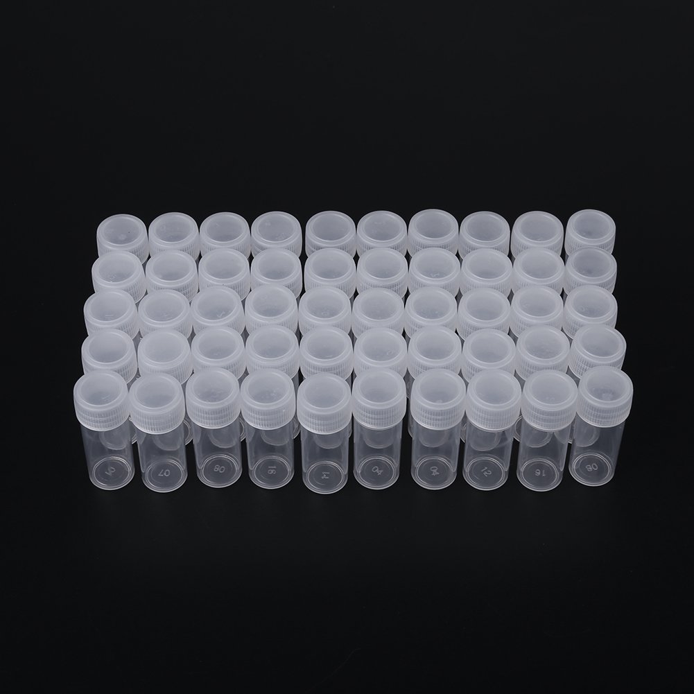 ????????????????????? Plastikowa butelka próbna, 50 sztuk 5 ml pojemności, plastikowa butelka na próbki