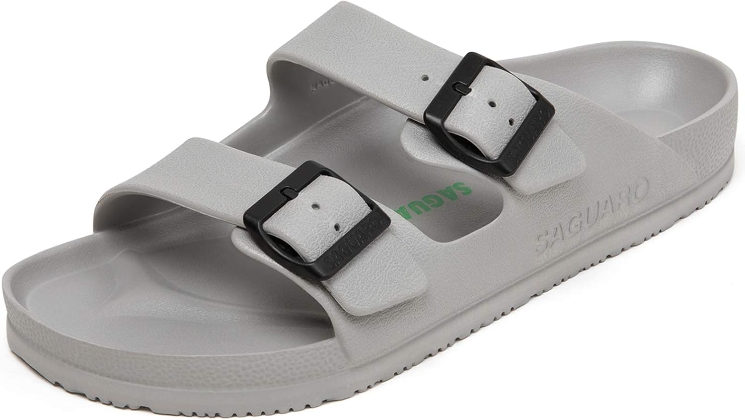 SAGUARO Men's Women's Comfort Double Buckle Sandals Lightweight Adjustable EVA Sandals with Rubble Sole