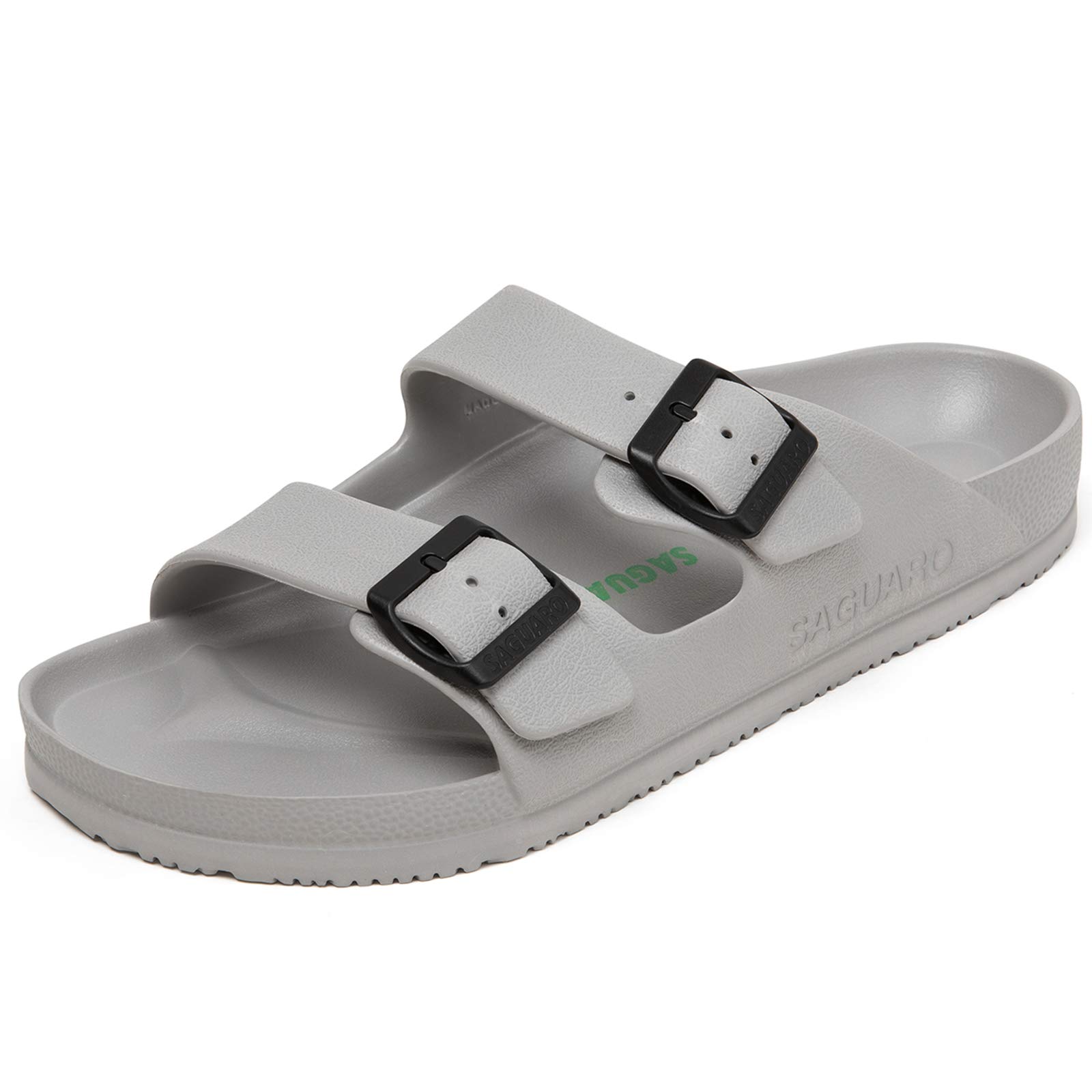 SAGUARO Men's Women's Comfort Double Buckle Sandals Lightweight Adjustable EVA Sandals with Rubble Sole