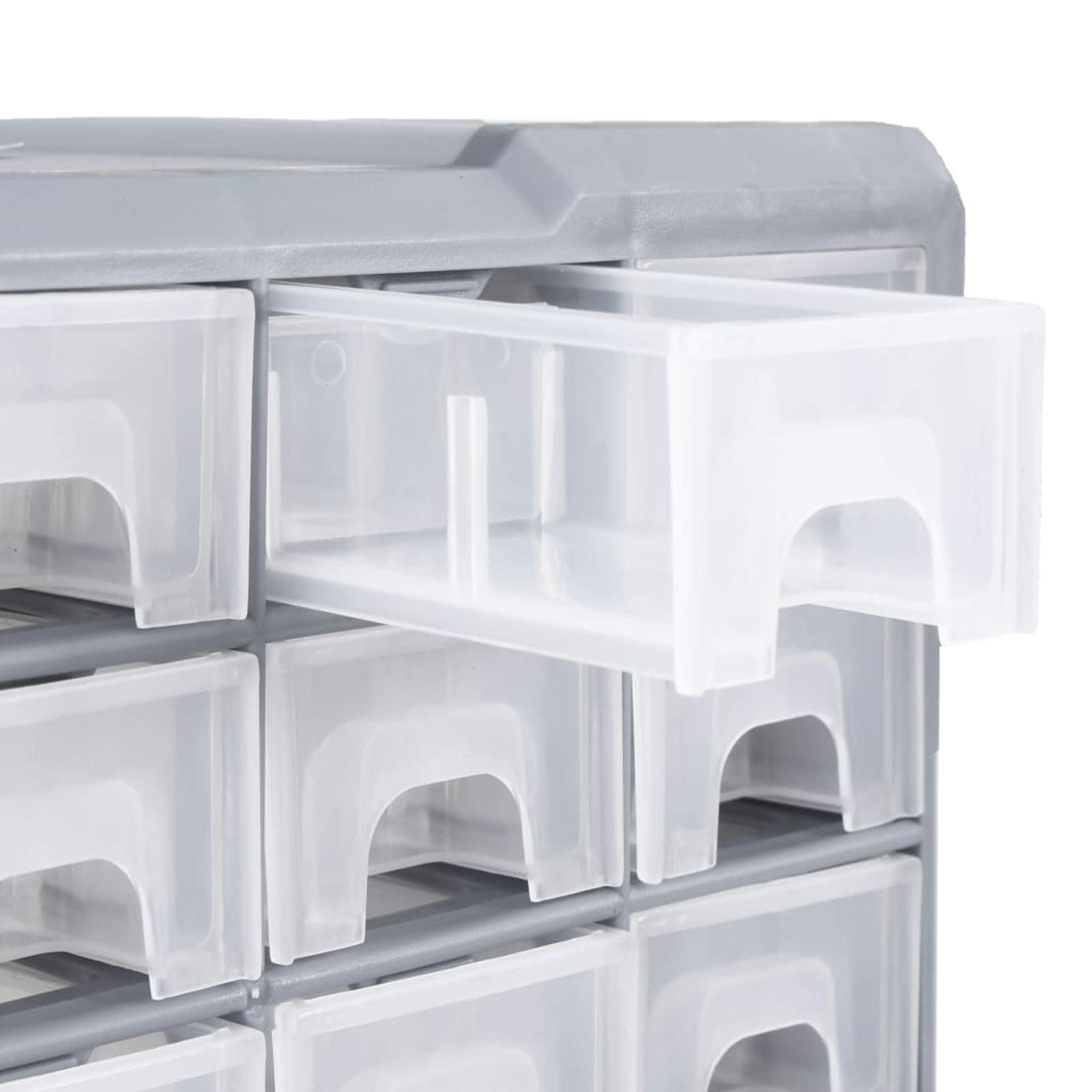 Tidyard Organizador de 64 cajones, caja clasificada, caja de clasificación, caja de tornillos, caja clasificadora para piezas pequeñas, sistema de organización, taller, 52 x 16 x 37,5 cm