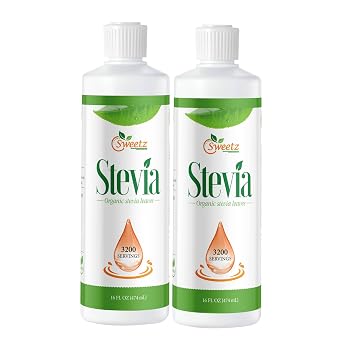 Liquid Stevia Stevia Sweet Drops Made from Reb-D Rich Organic Extract Concentrated Liquid Sweetener for Drinks, Food, and Pastries, No Calories, and No Carbs 16 Fl Oz Pack of 2 3200 Servings